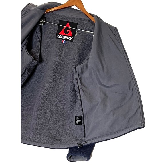 Gerry Navy Full-Zip Fleece Jacket L Men's 100% Polyester Warm & Cozy Outerwear - Picture 14 of 16
